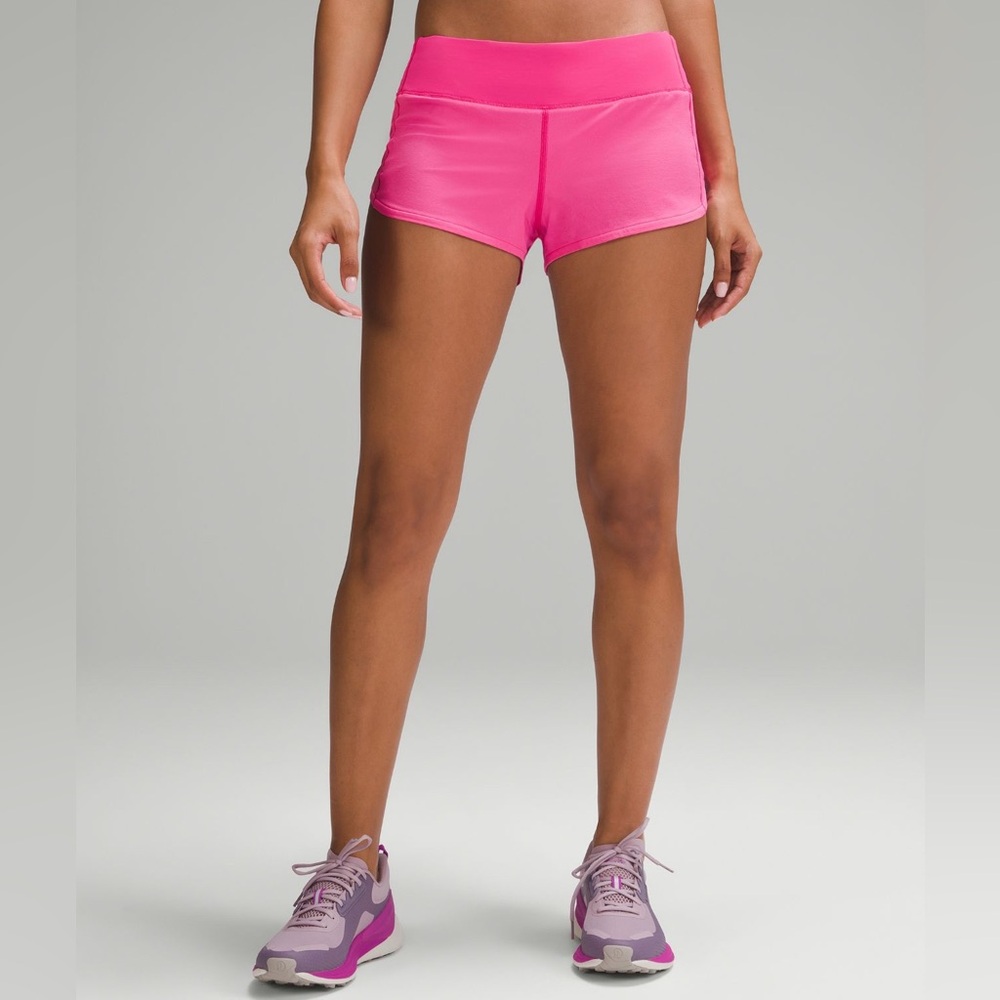 Lululemon Speed Up Low Rise 2.5" Shorts Sonic Pink 10 NWT